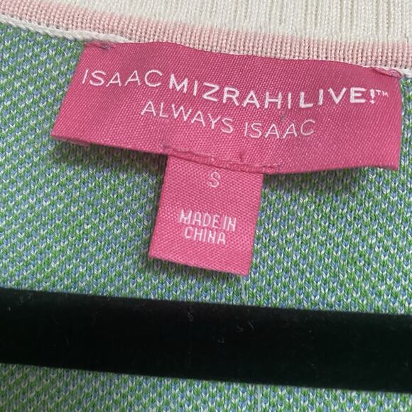 Isaac Mizrahi Live Always Isaac Womens S Argyle Cardigan Sweater Blue Green NWOT - Picture 4 of 6